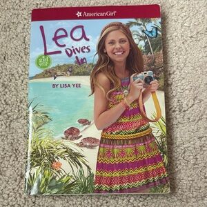 American Girl Lea Dives In Book - Pink, Green & Aqua Cover
